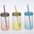 glass bottle without handle for drinks   colorful  galss cups  juice jar